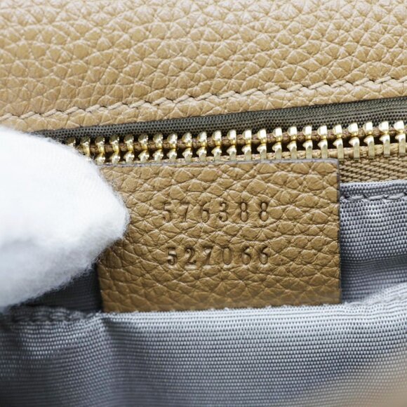 Gucci Zumi Flap Small Grainy Leather Shoulder Bag Brown 576388 - Picture 14 of 14